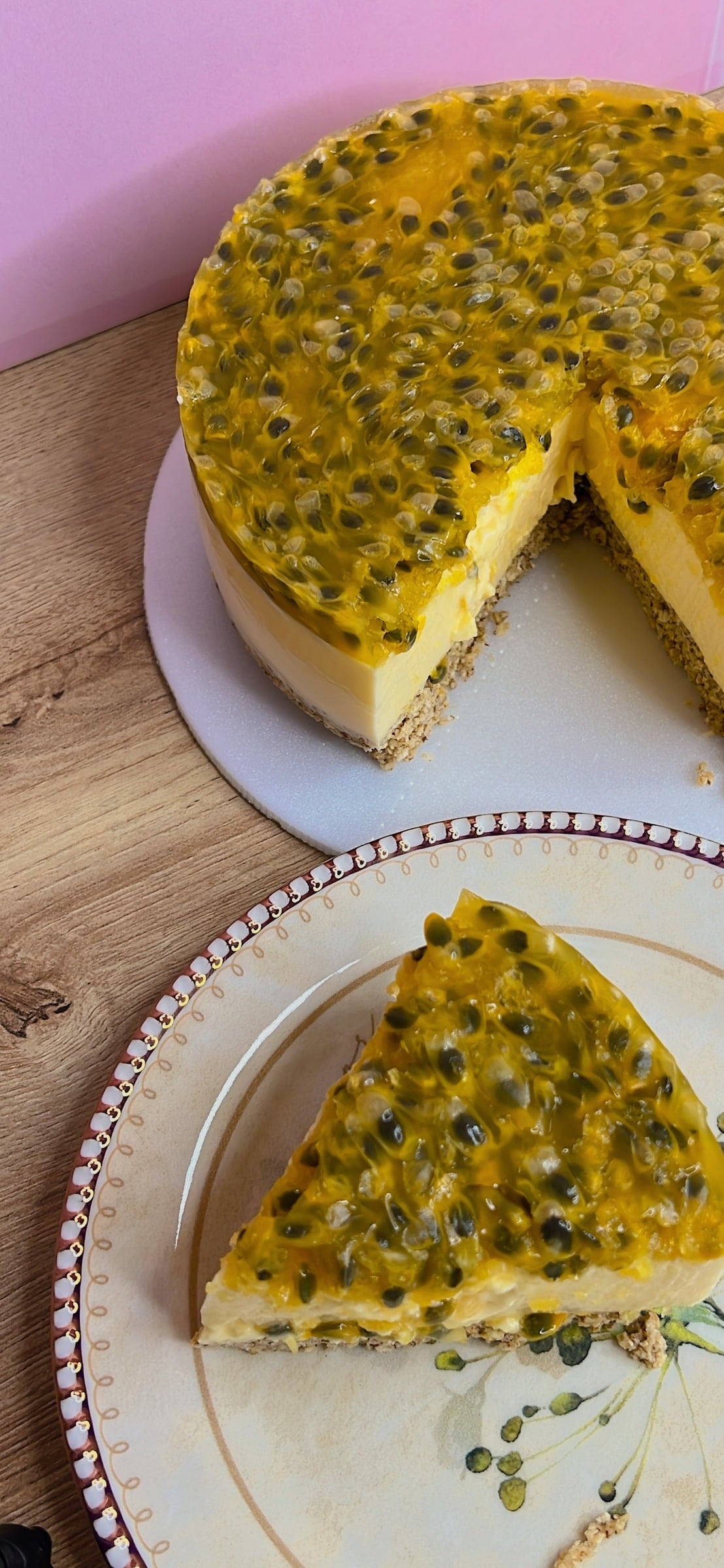 CHEESECAKE DE MARACUYA SALUDABLE